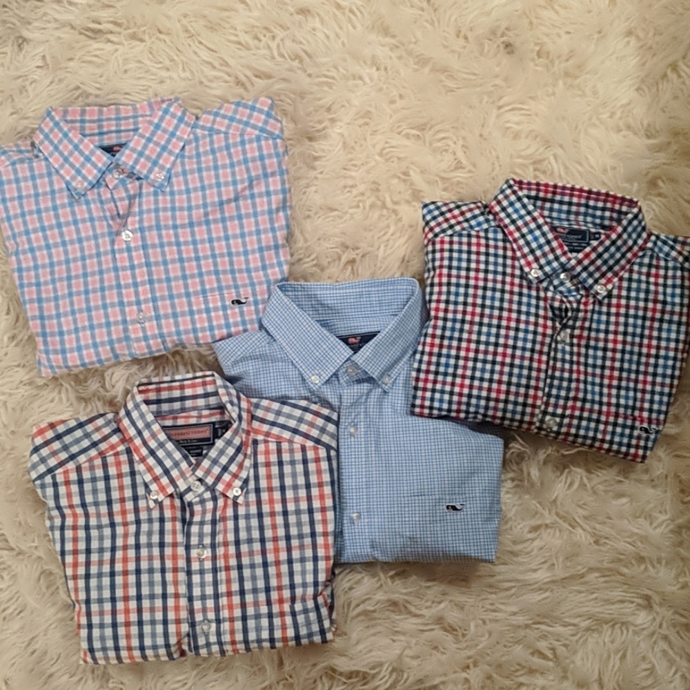 4 vineyard vines long sleeve button downs